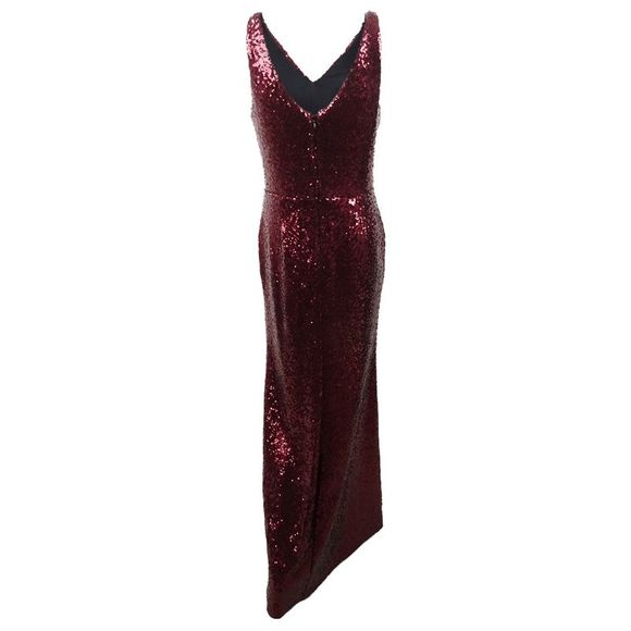 Nightway Women's Sequined Gown - Merlot - Picture 3 of 4